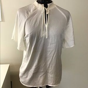 Ivory silky banana republic blouse